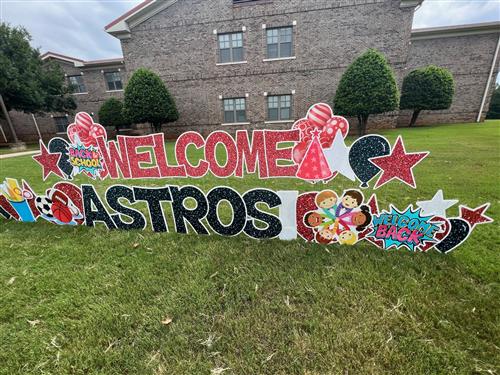 Columbia Elementary welcome sign